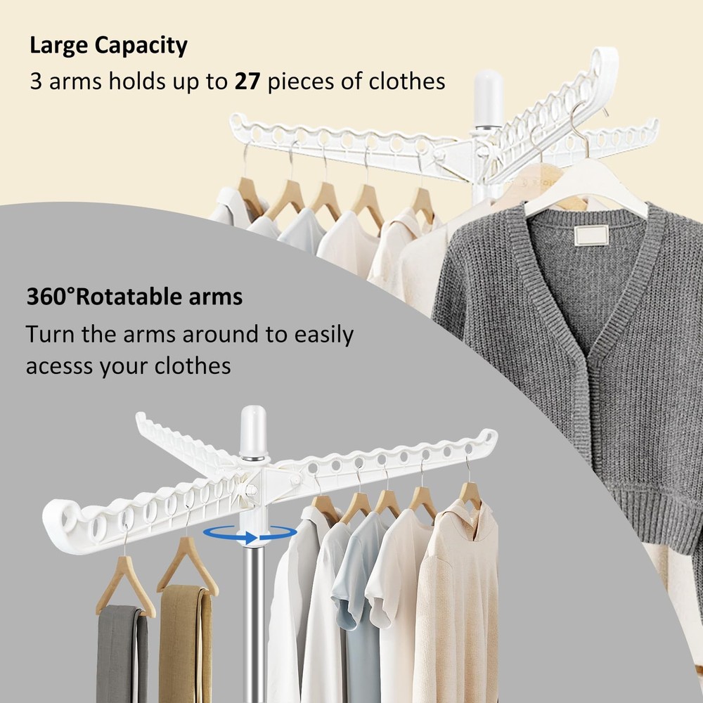 Clothes Drying Rack, Foldable Drying Rack Clothing, Laundry Drying Rack, 59-I...