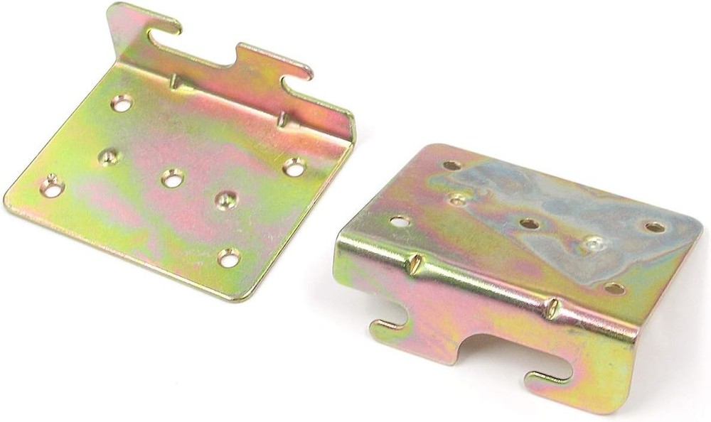 4 Pcs Universal Beds Rail Bracket Iron Bed 3.5" x 2.7", Right Angle Hook