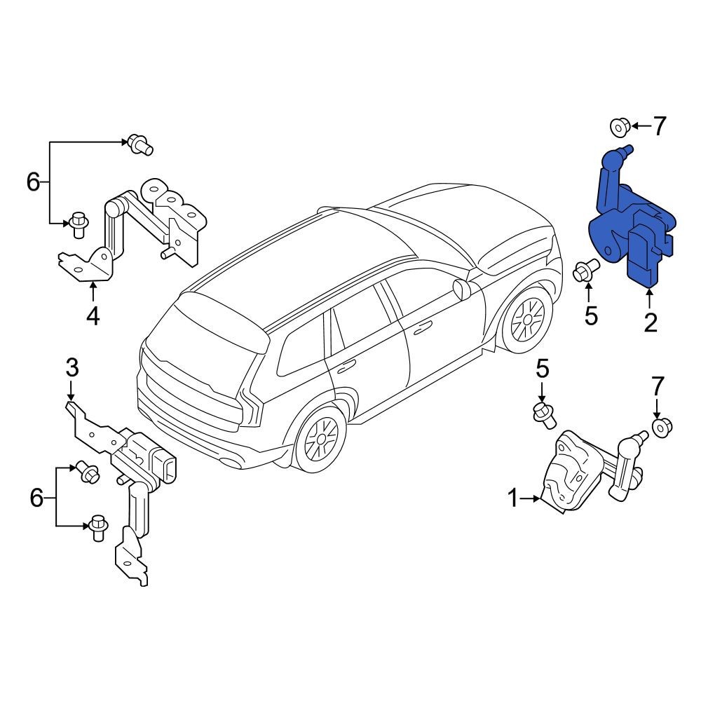 Volvo 32246991 Front Left Headlight Level Sensor