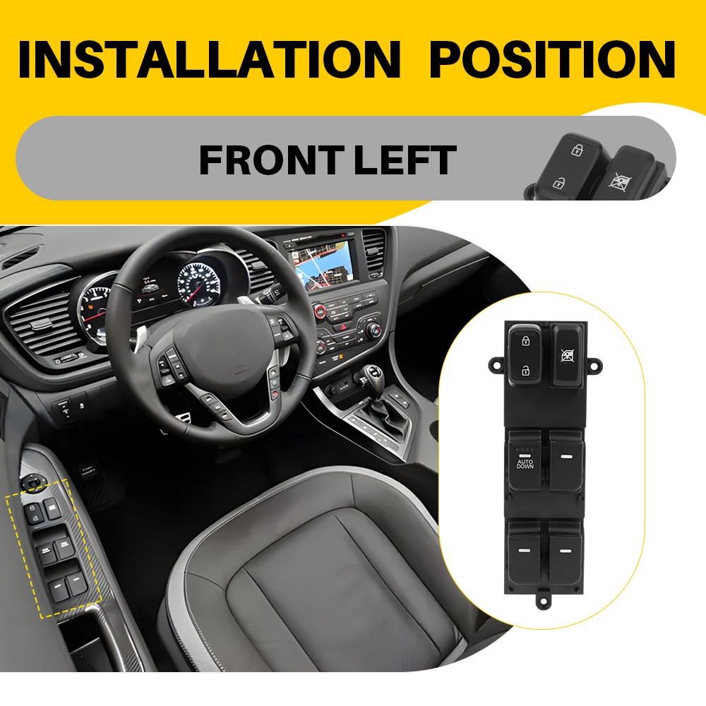 Car Front Left Driver Side Power Window Control Switch For 2011-2013 Kia Optima