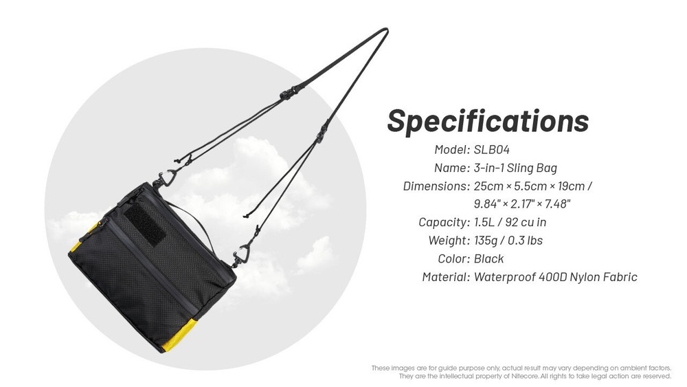 NiteCore Cloud SLB04 3-in-1 Sling Bag