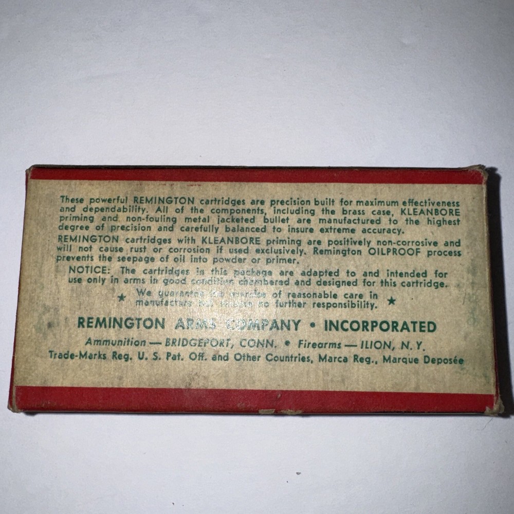 Empty Ammo box Remington Kleanbore 222 Remington