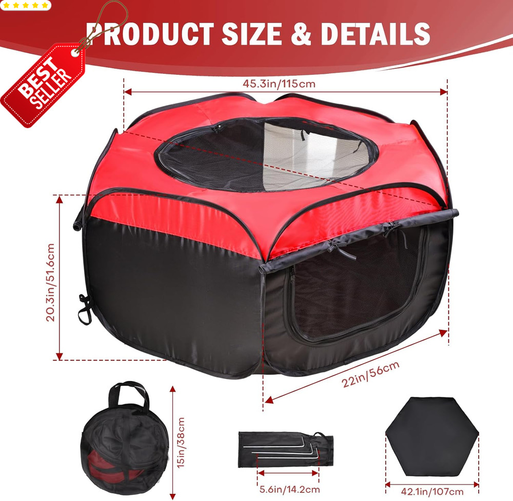 Chick Brooder Box Kit Up to 15 Chick Duck Quail Red Brooding Pen - US