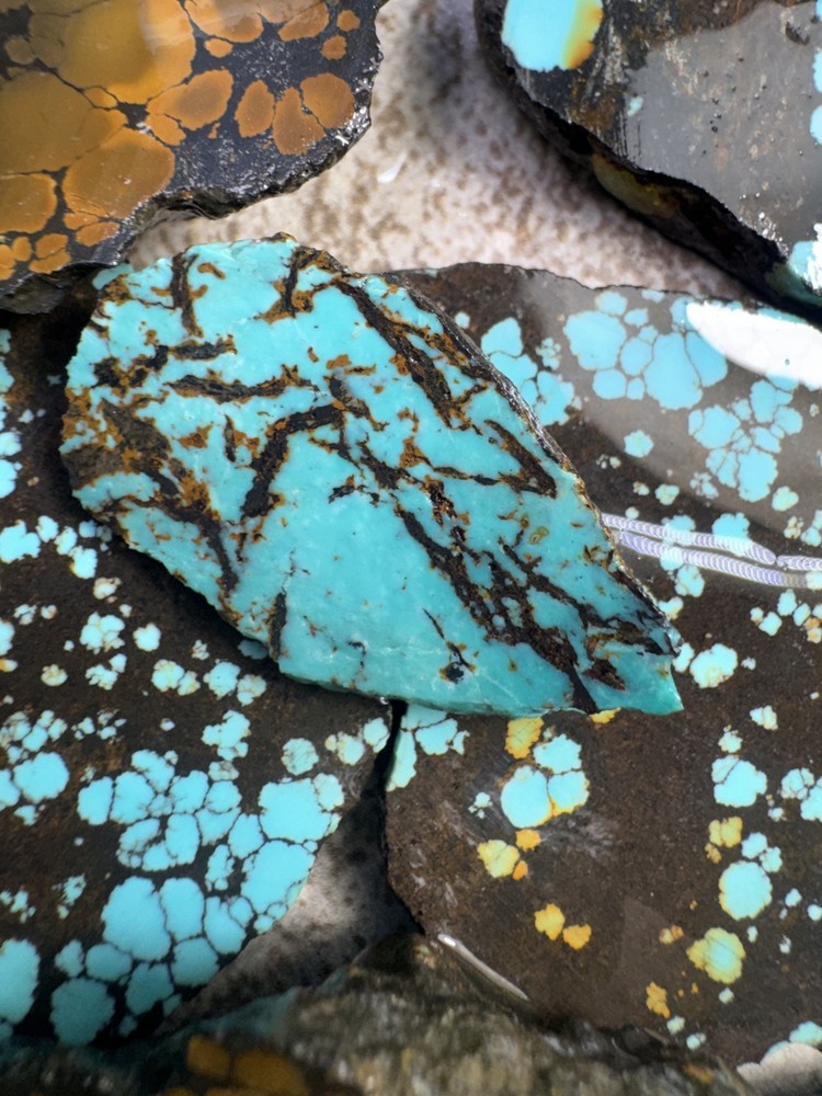 Hubei turquoise stabilized mixed slabs