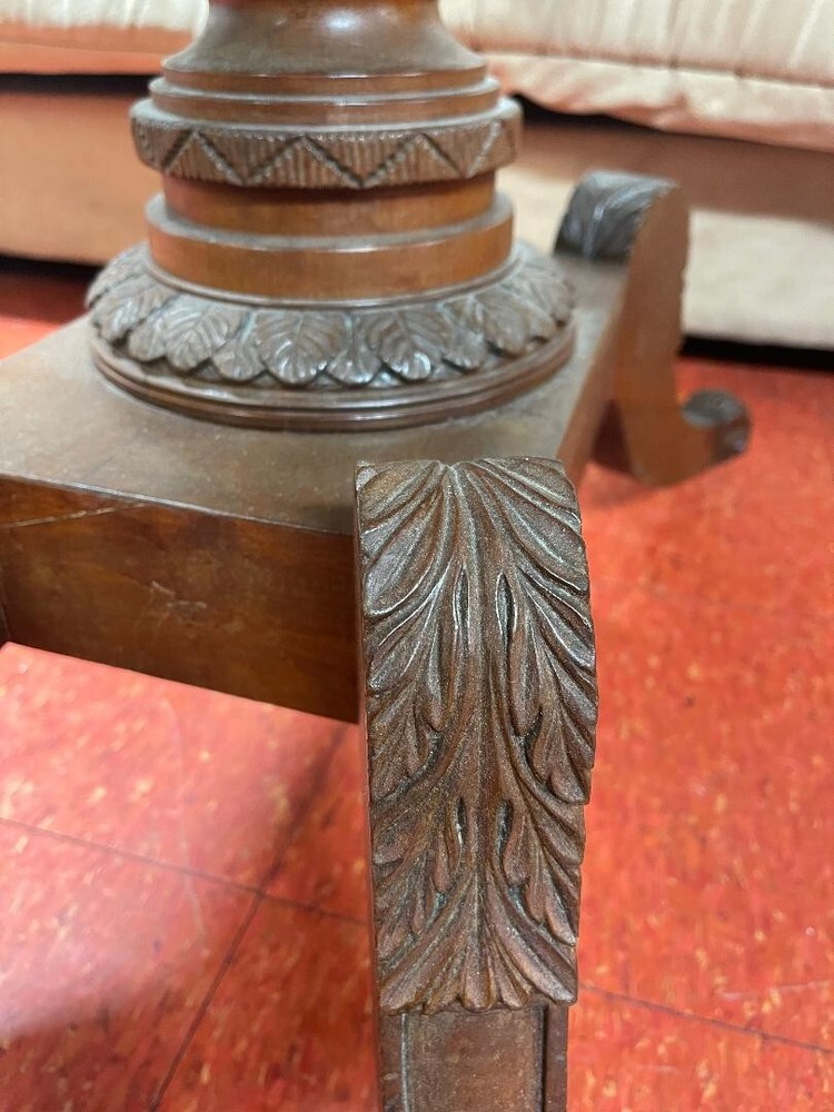 Antique French Solid Wood Folding-Over Games Table