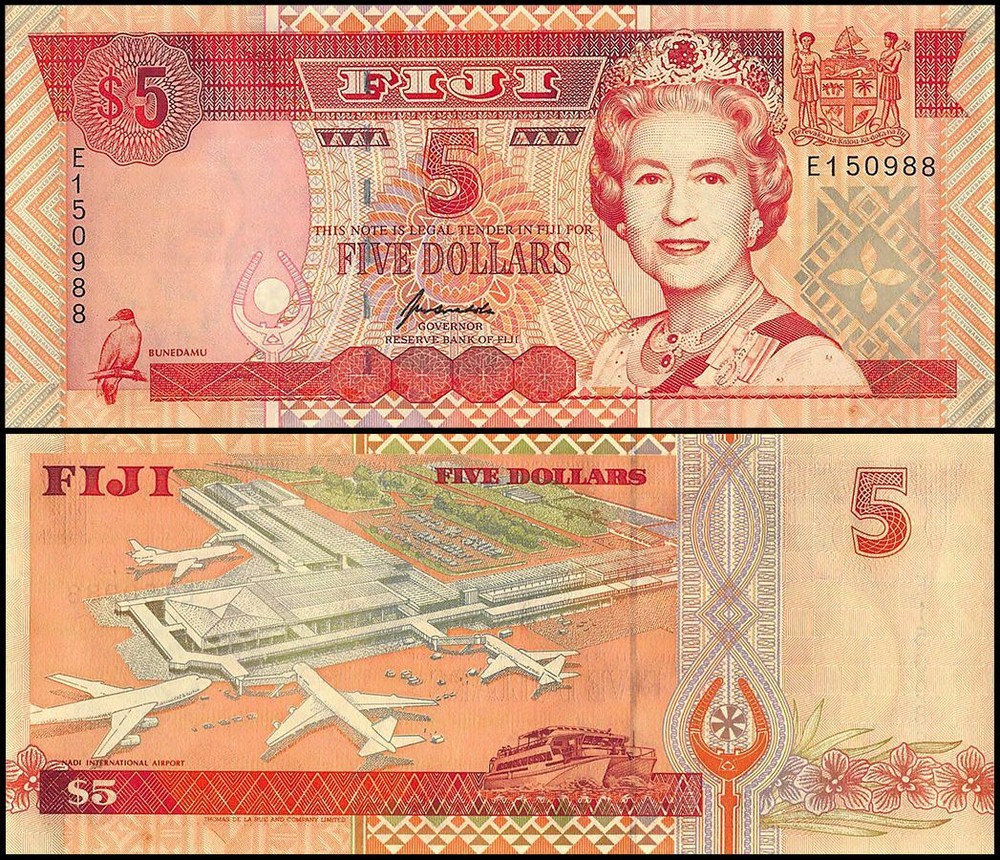 Fiji 5 Dollars, 1995 ND, P-97a, UNC