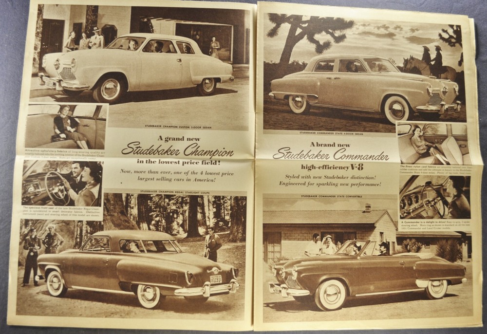 1951 Studebaker Brochure Commander Champion Starlight Excellent Original 51