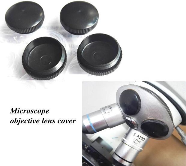 Plastic Objective Lens Dust Cover for Biological Microscope Accessory 8 PCS