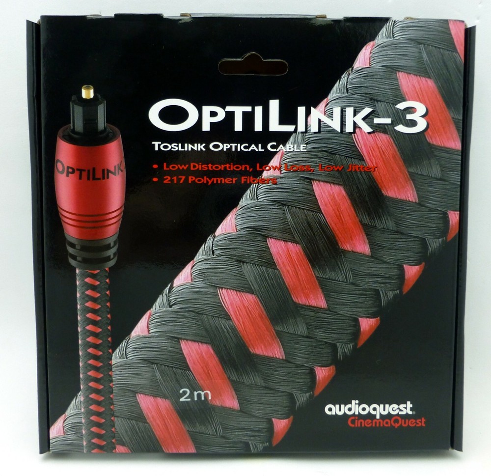 Audioquest OptiLink-3 2 meter Digital Toslink Fiber Optic Cable
