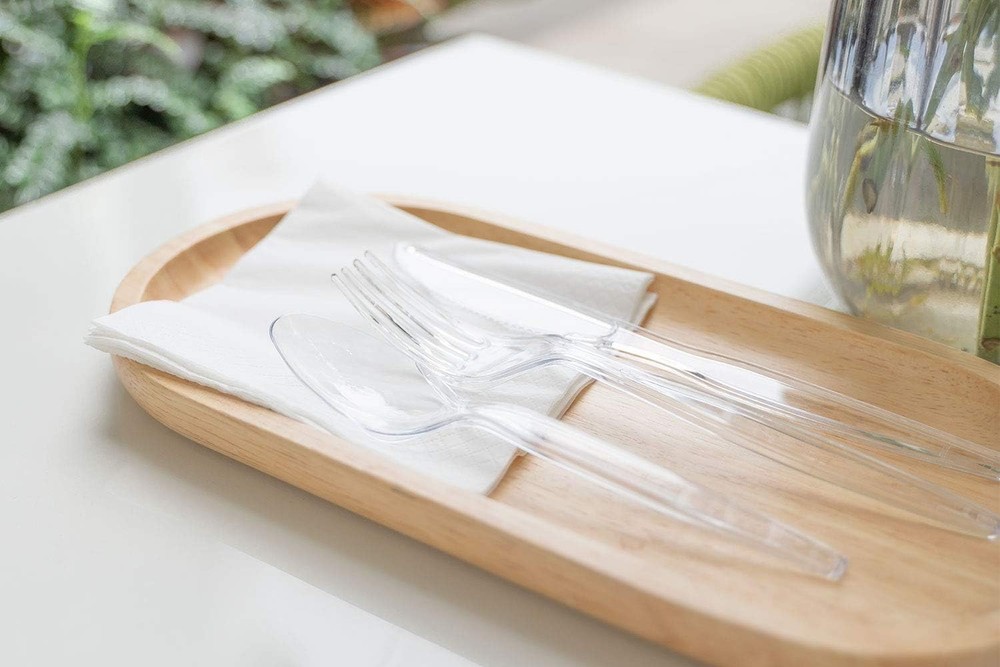 Heavyweight Plastic Spoons Clear 100 Count