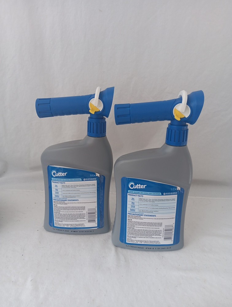Cutter Backyard Bug Control Spray Concentrate w/Hose End Sprayer 32OZ LOT 2
