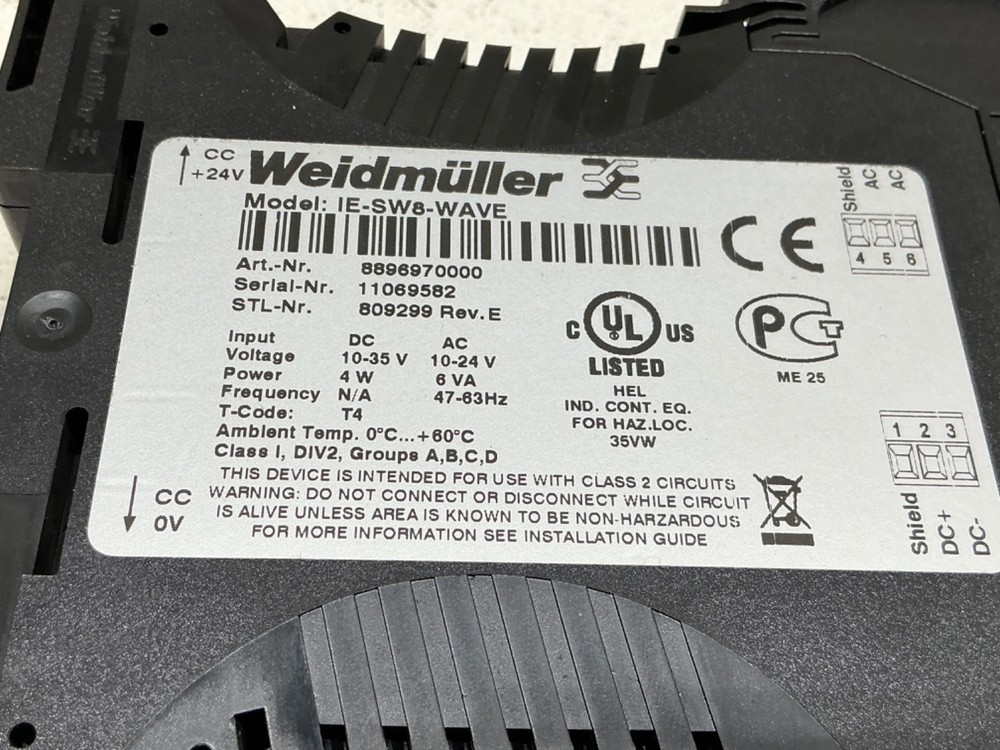 WEIDMULLER IE-SW8-WAVE 8 PORT ETHERNET SWITCH MODULE
