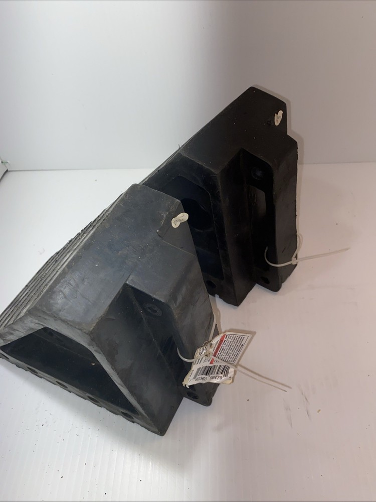 Haul Master Solid Rubber Wheel Chock - 2 chocks -45 degree angle New