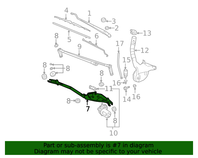 Genuine GM Wiper Linkage 19120755