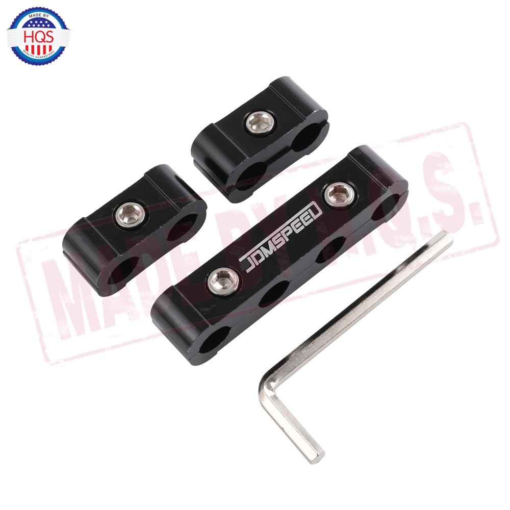 12 Pcs Aluminum Black Engine Spark Plug Wire Separator Divider For 8mm 9mm 10mm
