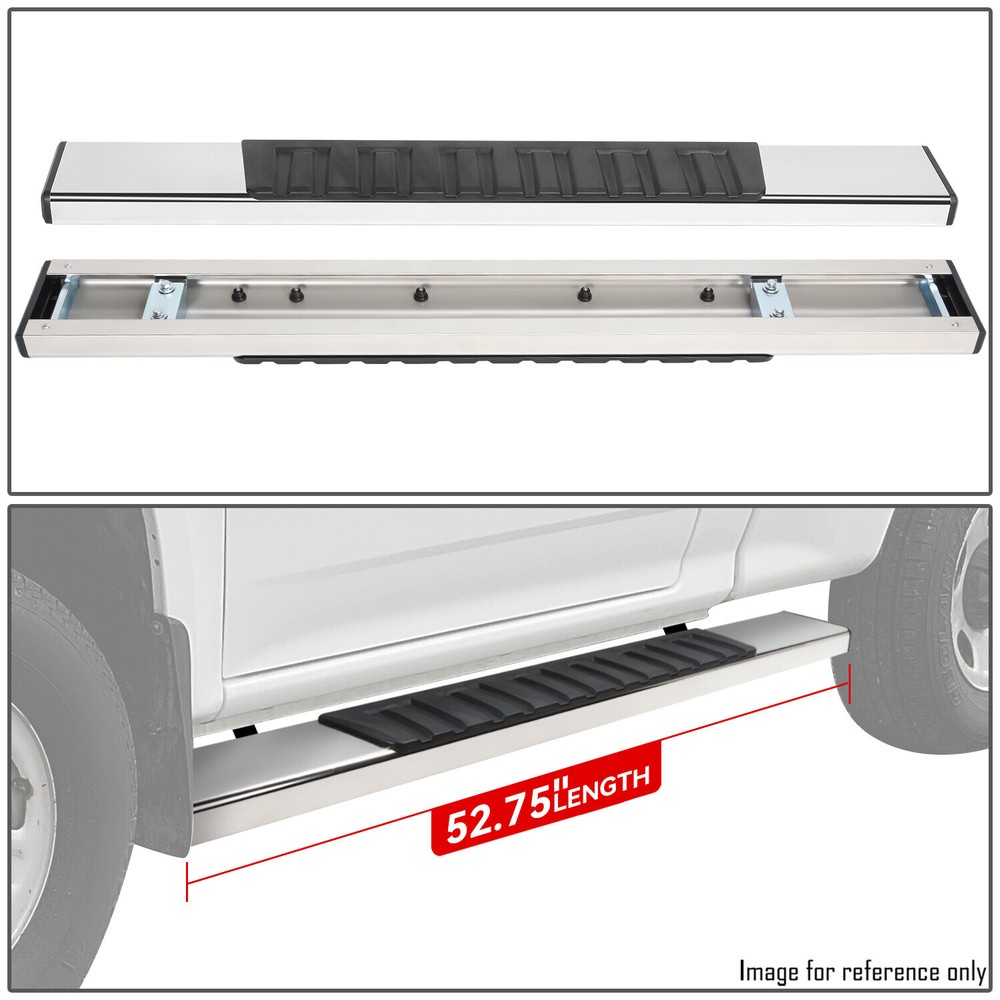 For 2007-2019 Chevy Silverado Regular Cab 6.75" Side Step Bar Running Boards