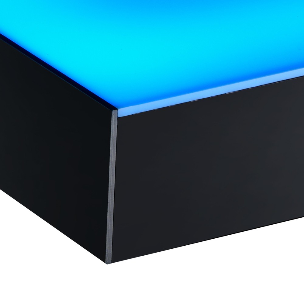 LED Lighted Liquor Bottle Display Shelf, RF & App Control, 16" 2-Steps, Acrylic