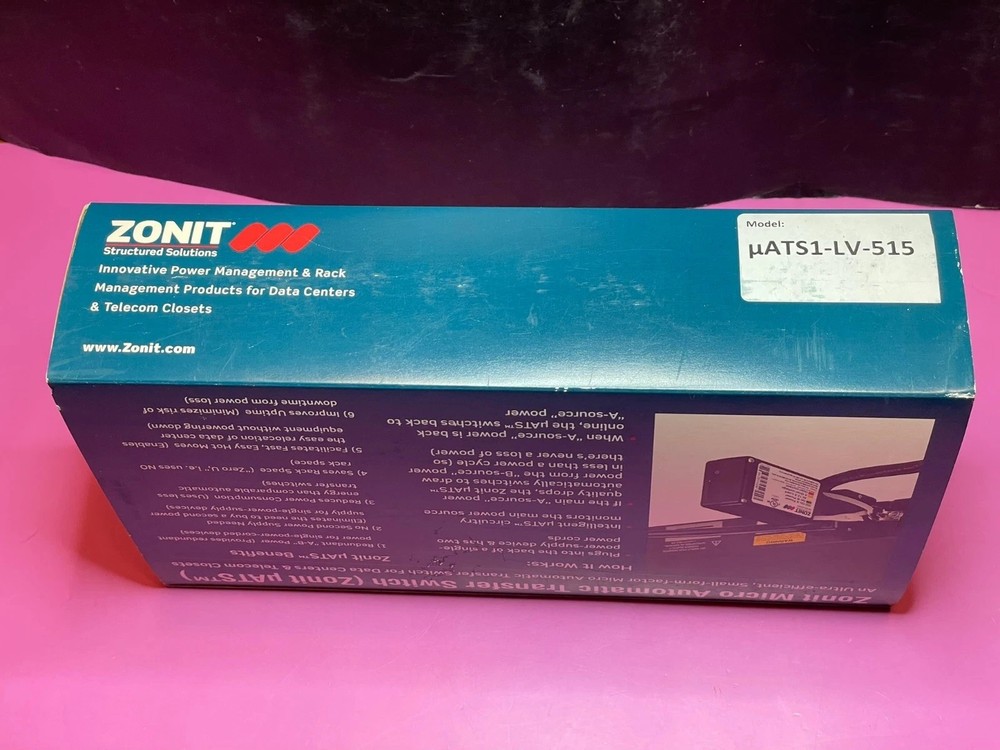 Zonit Micro Automatic Transfer Switch WATS1-LV-515 UL Listed ATS