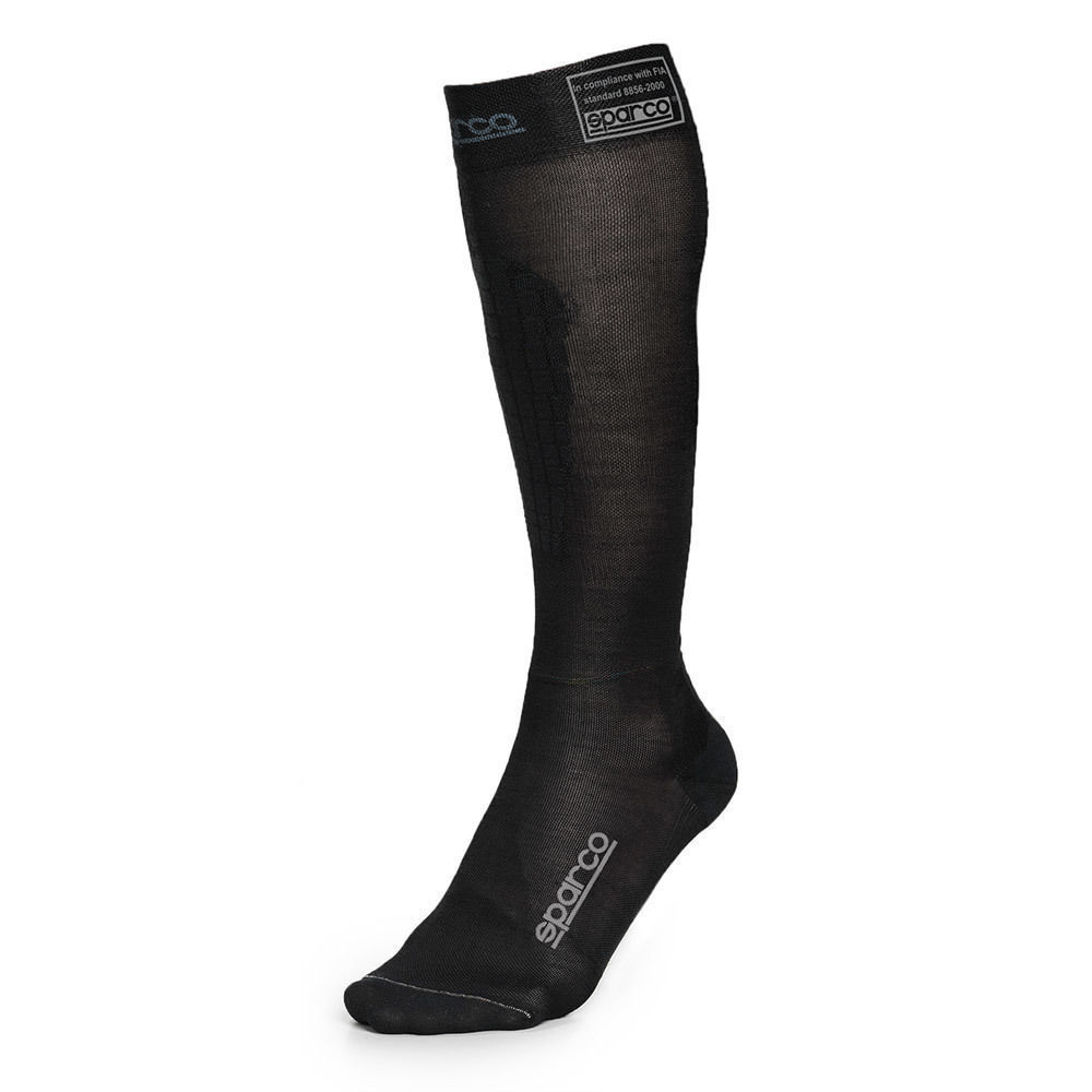 FIA SPARCO Flame Resistant Compression Underwear Length Socks Black