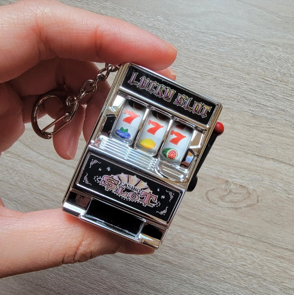 Mini Cute Toy Functional Slot Machine Key Chain