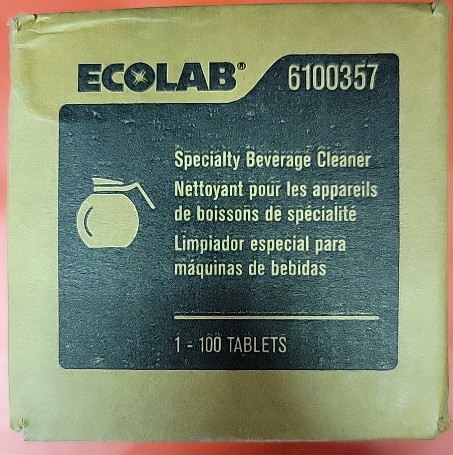 Ecolab 6100357 Specialty Beverage Cleaner 100 Tablets Exp01/2023 NEW