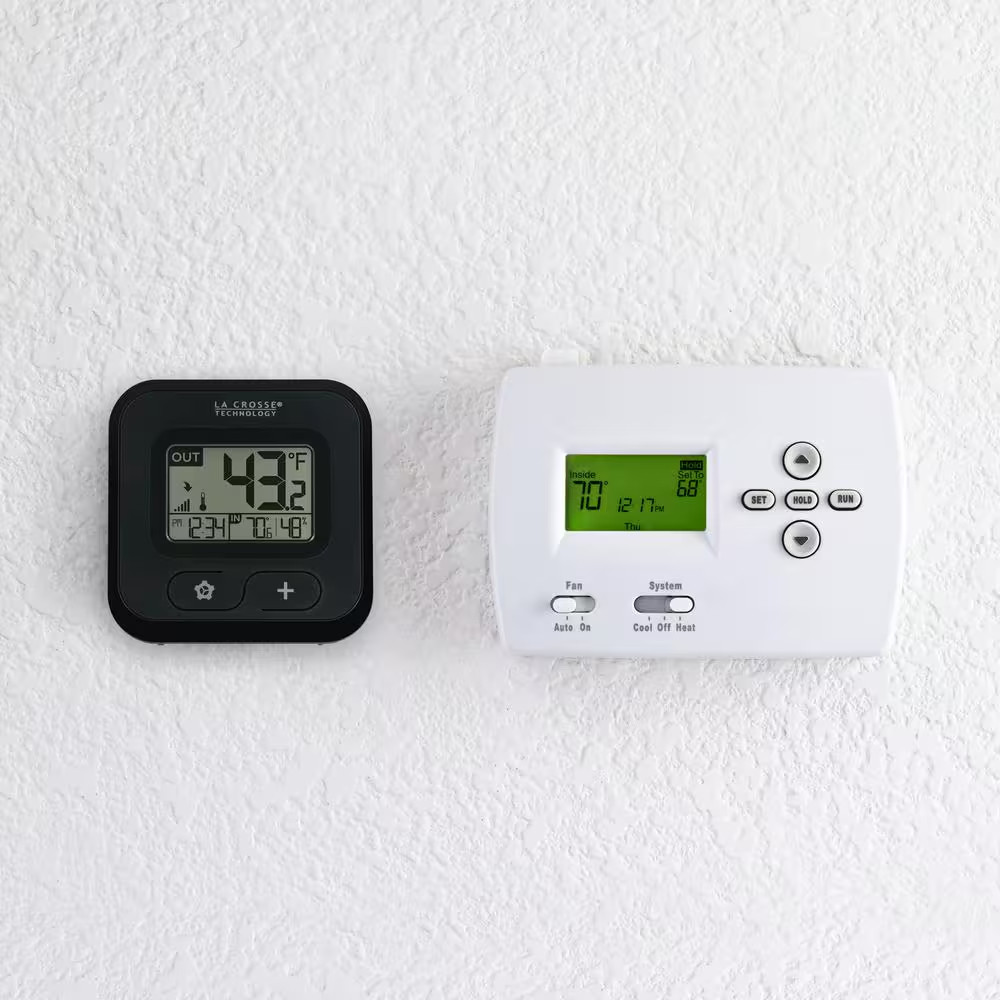 La Crosse Technology Wireless Compact Digital Thermometer Black Indoor Humidity