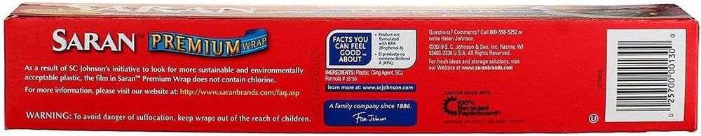 Plastic Wrap, 100 Sq Ft (Pack of 3)