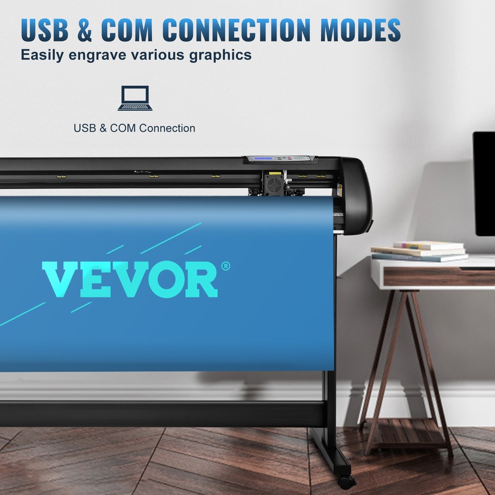 VEVOR Vinyl Cutter Machine Cutting Plotter 53in SignMaster Decal Maker Bundle