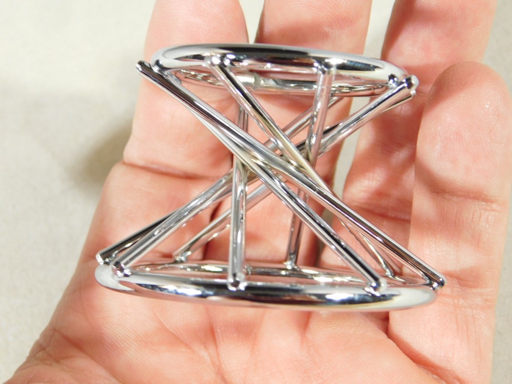 Sphere Display Stand Chrome with SWIRL Design