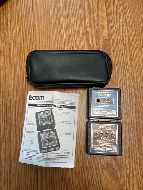 L-com Network Cable Tester - Tests Ethernet cables for continuity Base & Remote