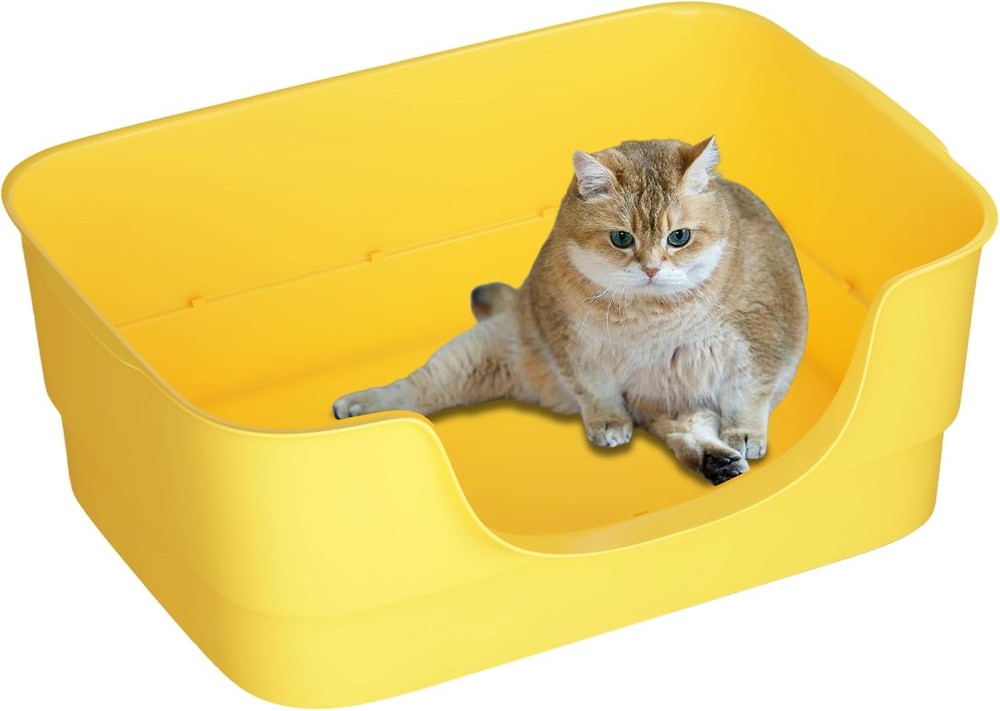 Extra Large Cat Litter Box Big Cats High Sides & Low Enter Design