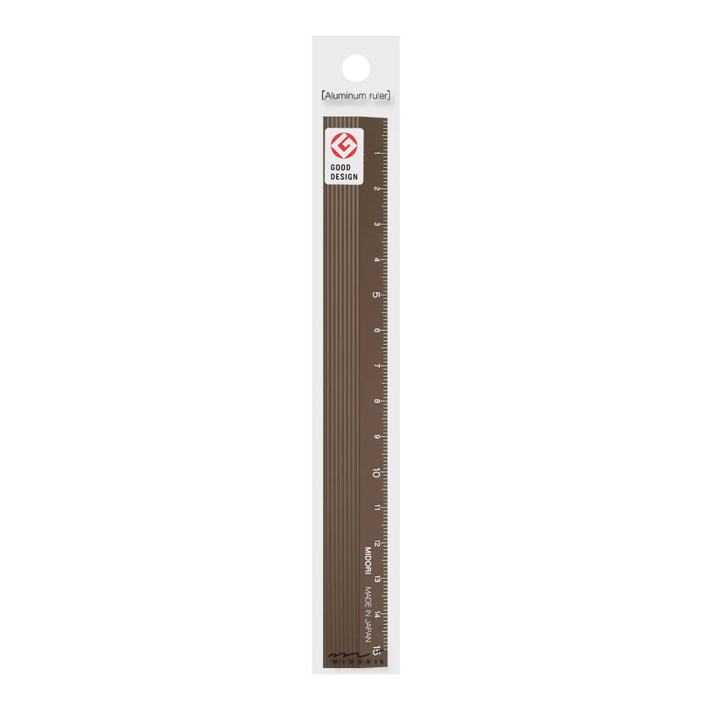 Aluminum Ruler (15cm) Brown
