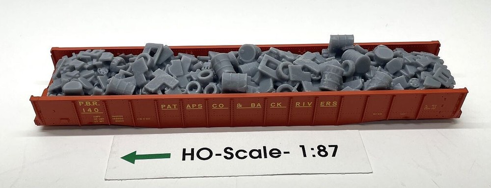 HO Scrap Load for LifeLike 52'6' Gondola