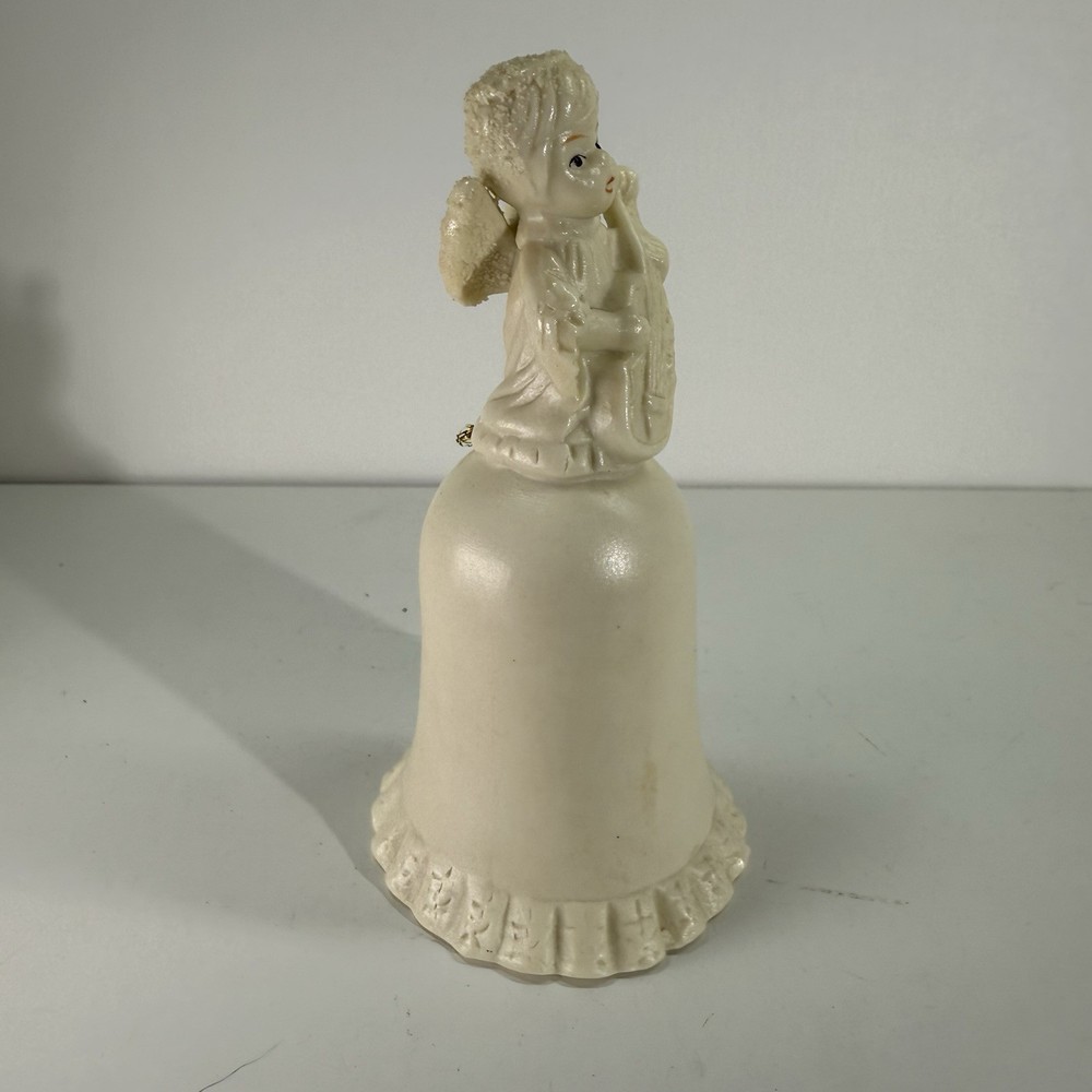 Vintage Ceramic Angel Playing A Cello Bell