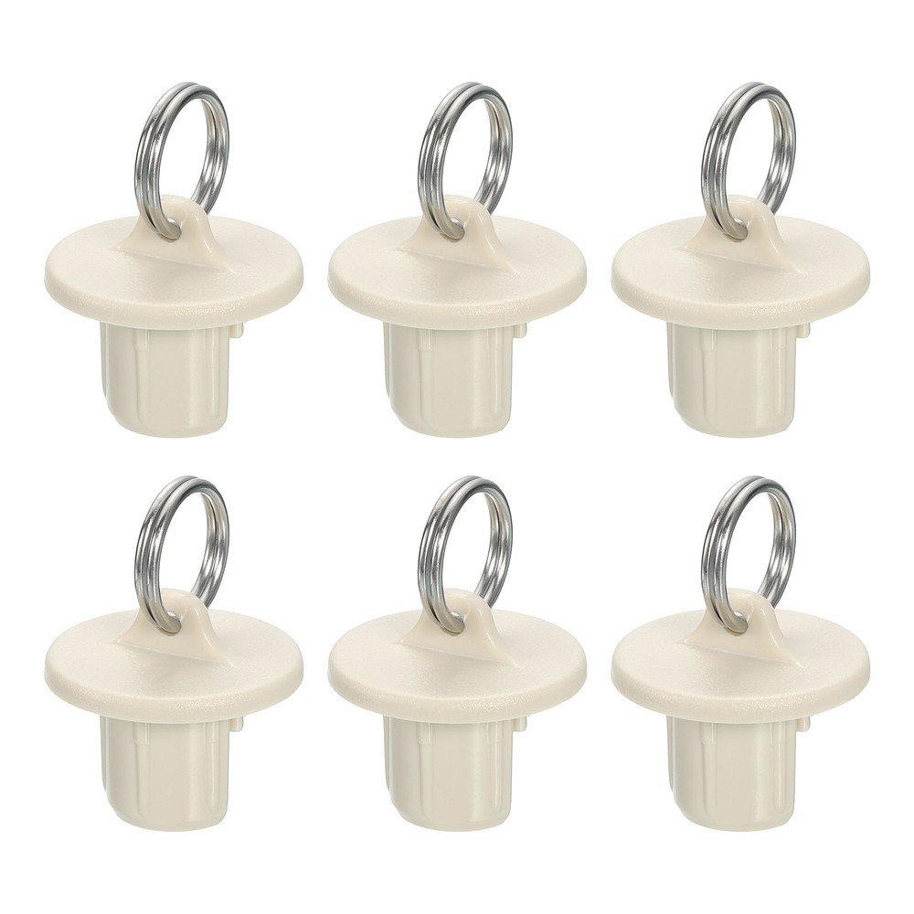 6Pcs Roller Shades Pull Ring End Cap, Roller Up Blinds Replacement, Beige