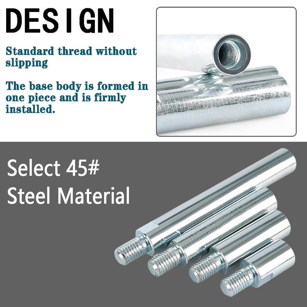 Angle Grinder Extension Rod,M10 Thread Polishing Machine Adapter Lever 4 Sets...