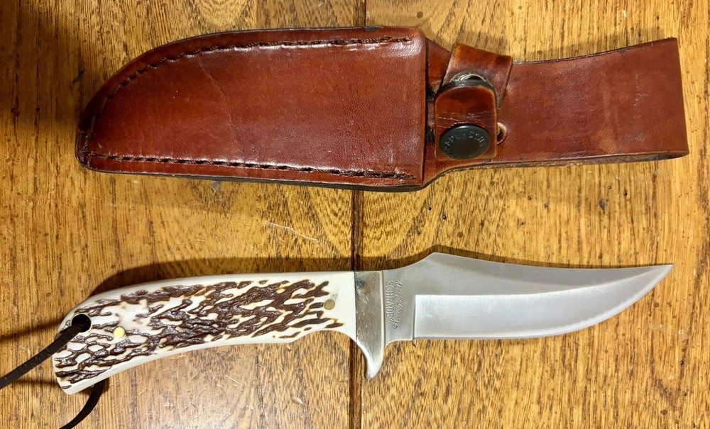 Schrade Uncle Henry Sharp Knife And Sheath.