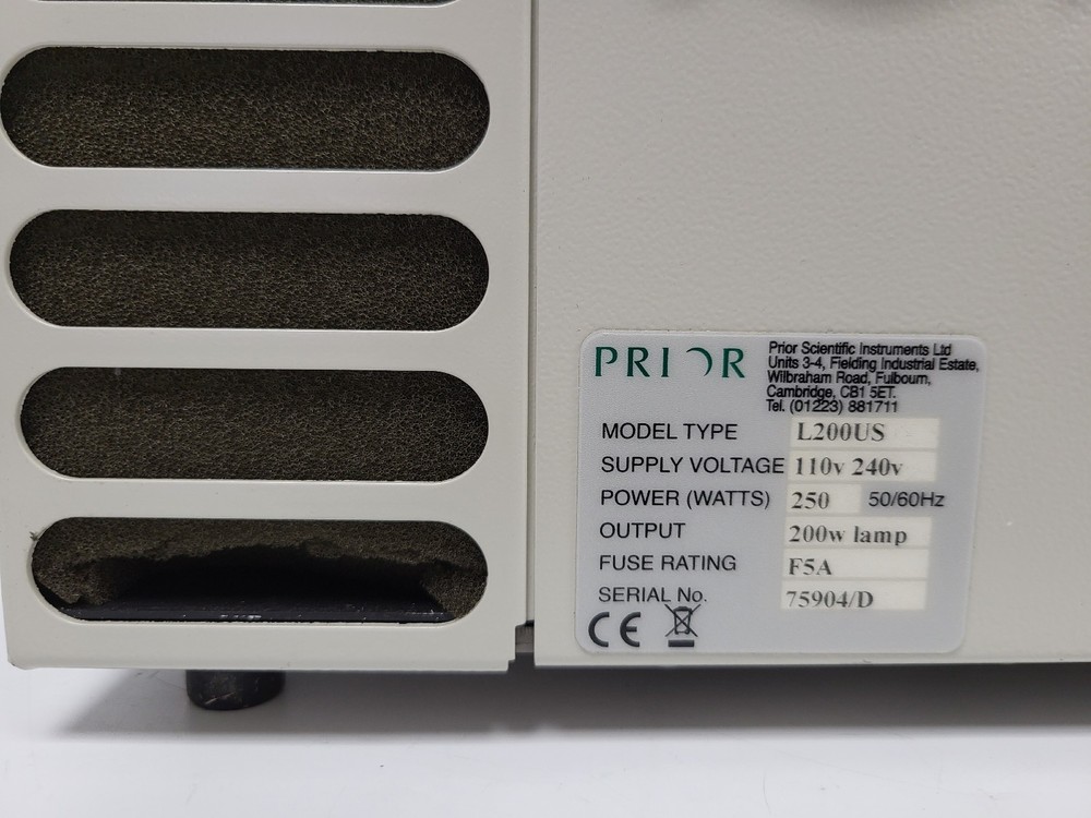 Prior Lumen 200 Fluorescence Light Source Illuminator (483 Hours)