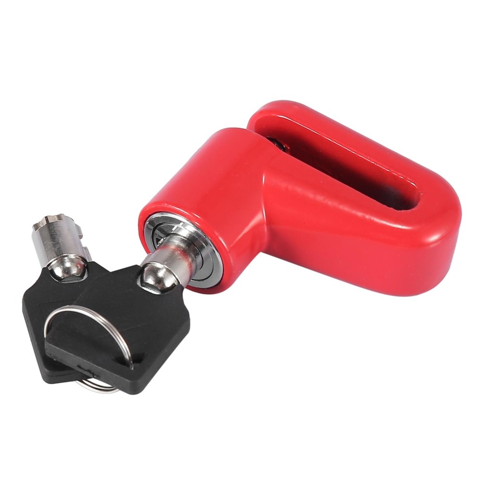 Universal Motorcycle Disc Brake Lock Red with Green Rope Set