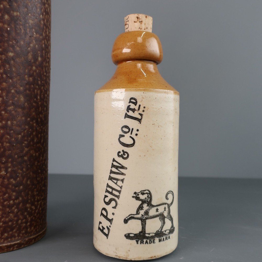 Antique Bourne Denby E.P. Shaw Stoneware Bottle & Other