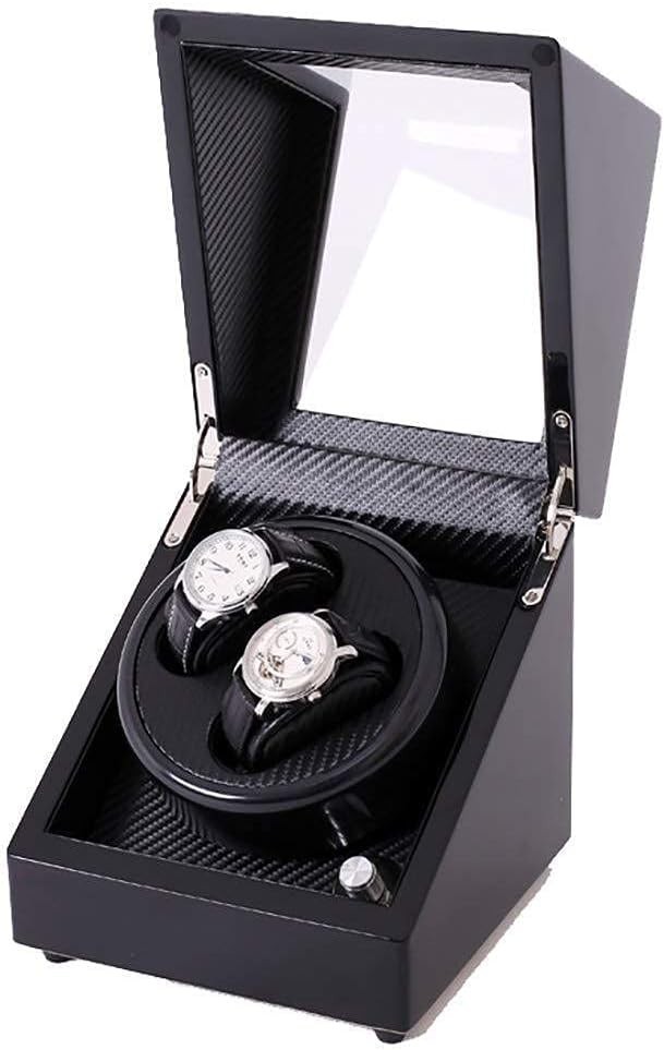 Watch Winders Automatic Mechanical Black Carbon Fiber Double Automatic