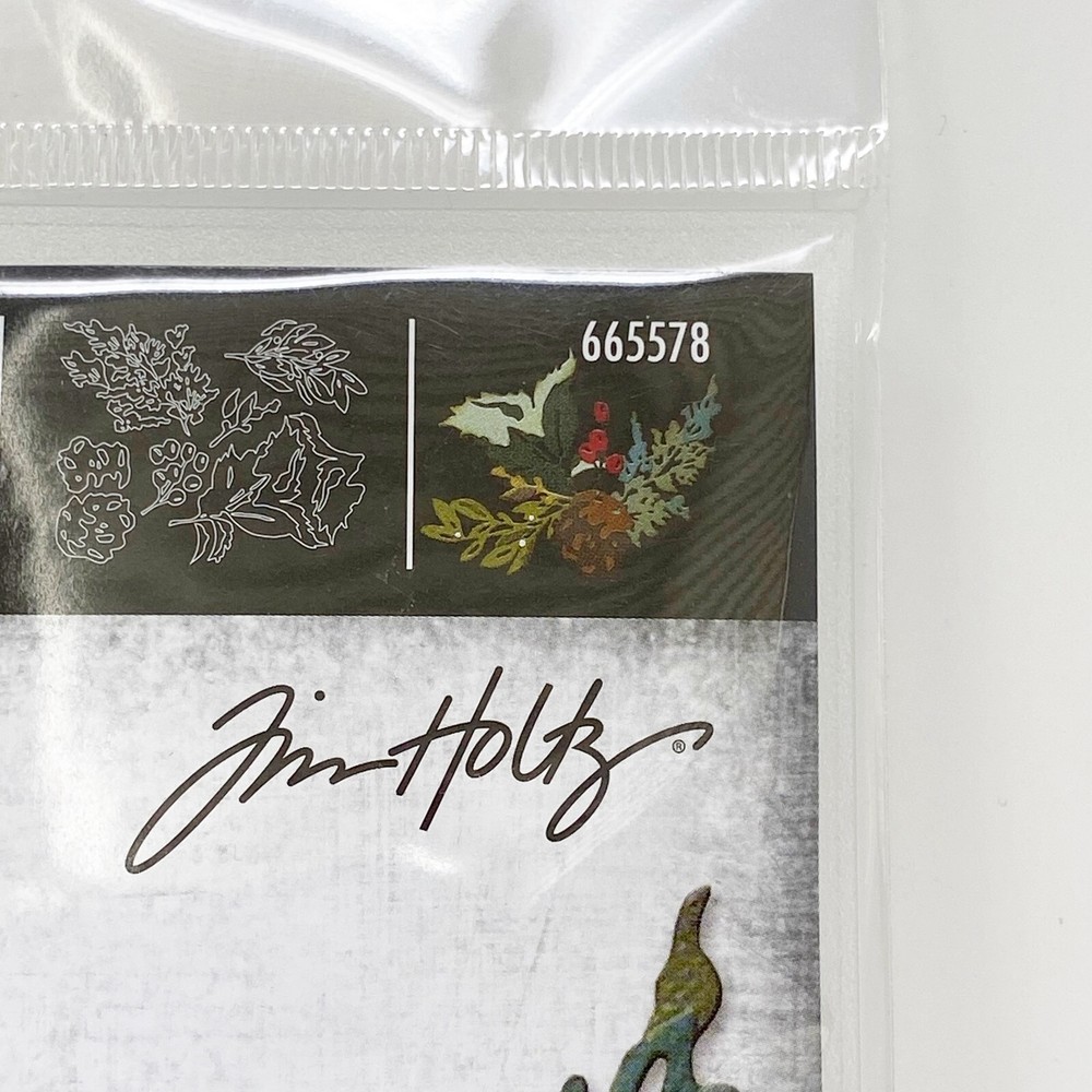 Sizzix Thinlits Tim Holtz Holiday Brushstroke #2 Cutting Dies Winter NEW