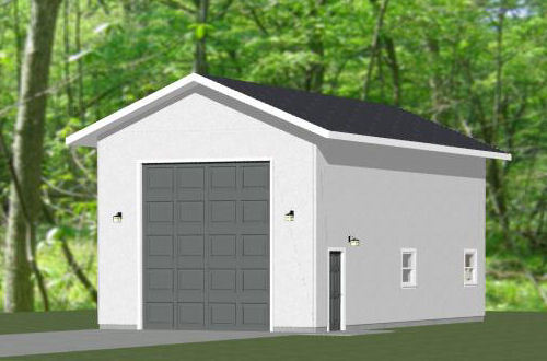 20x40 1-RV Garage -- 800 sq ft -- PDF Floor Plan -- Model 2A