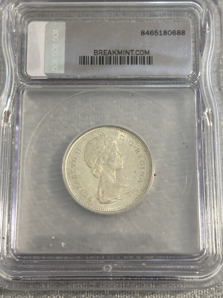 1968 25C Silver Canada 25c ICG 50% silver