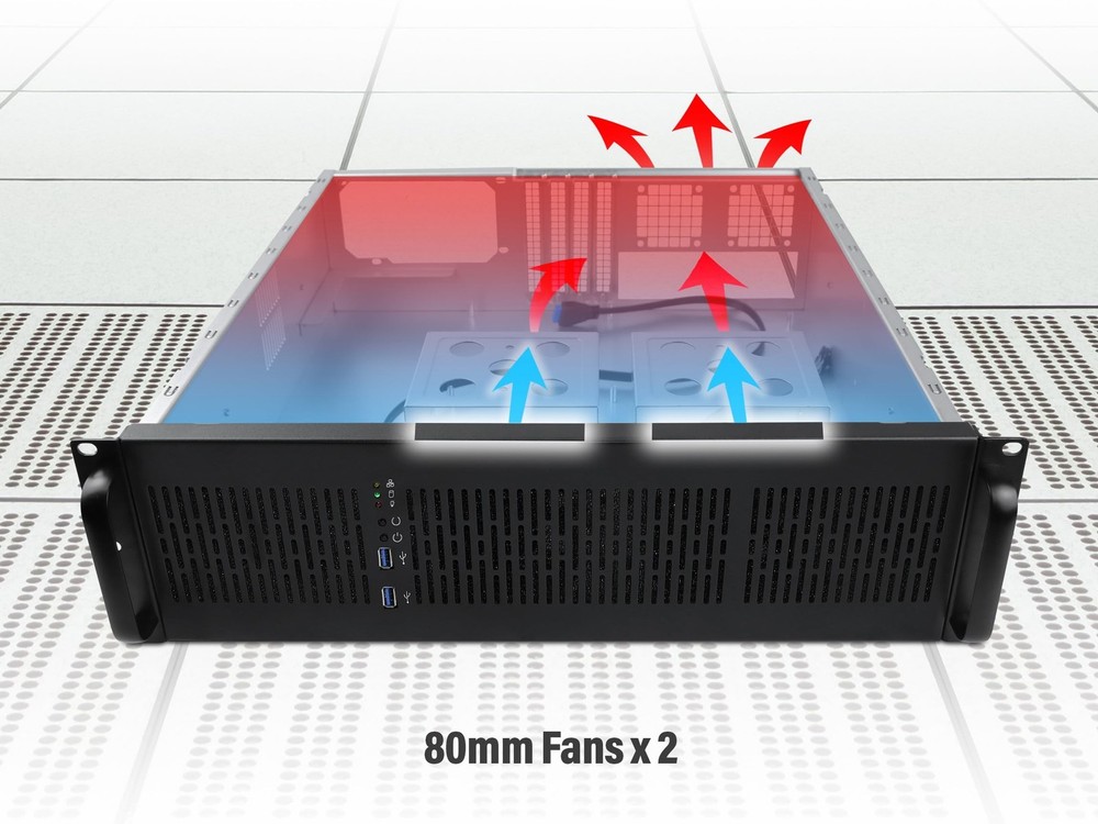Rosewill 3U Server Chassis Rackmount Case, 6X 3.5 Bays, E-ATX Compatible, 2X ...