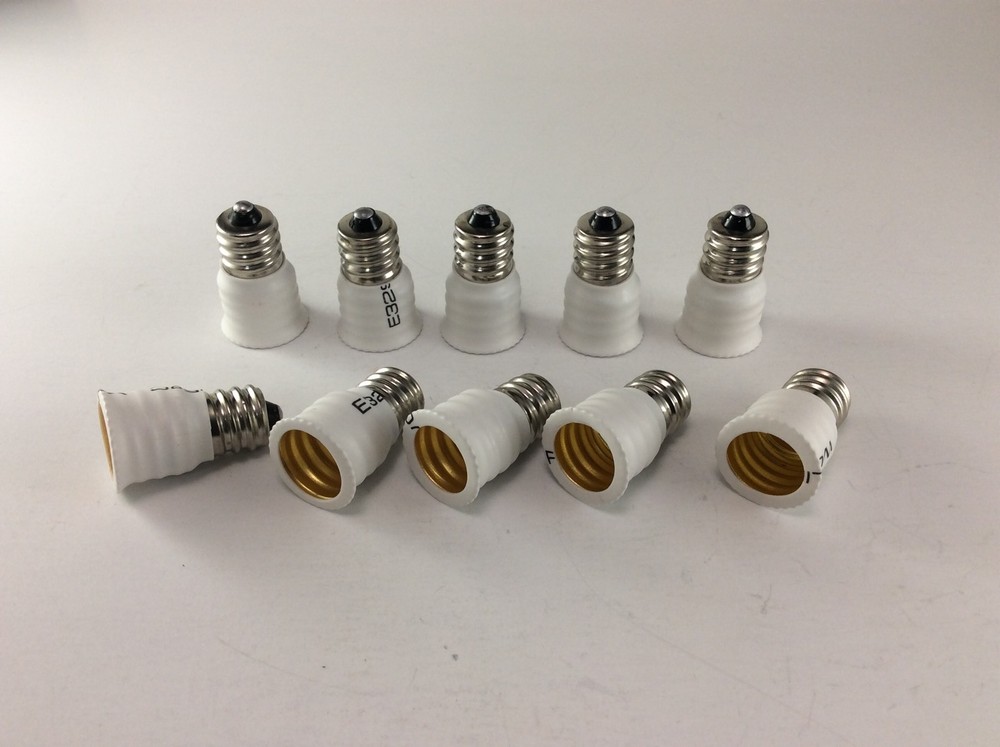 10PC E12 to E14 Smaller Socket Base LED Bulb Lamp Light Adapter Converter Holder