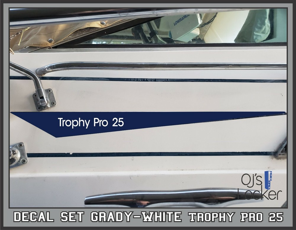Grady-White Trophy Pro 25 Hull Replacement Decals Set