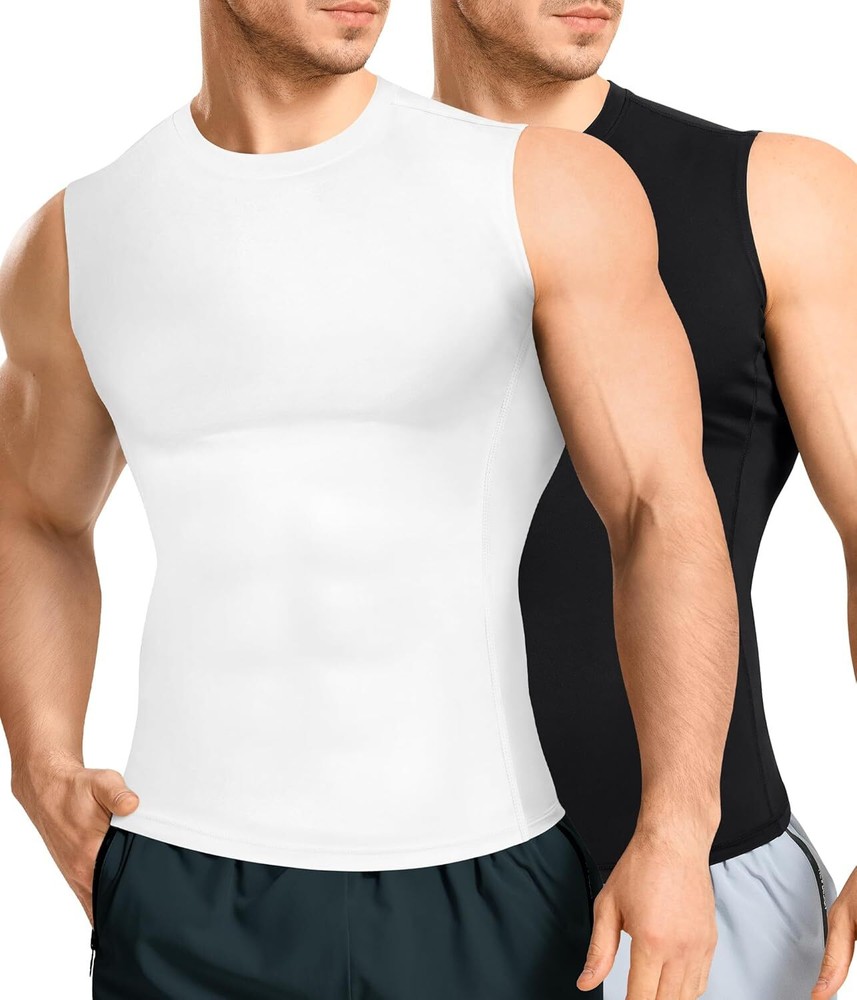 Compression Shirt Men Workout Base Layer Sleeveless TankTop Slimming Undershirt
