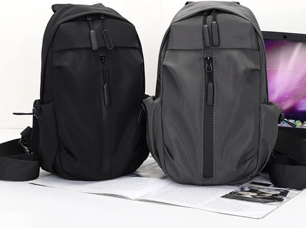 Crossbody Sling Backpack Bag Shoulder Grey