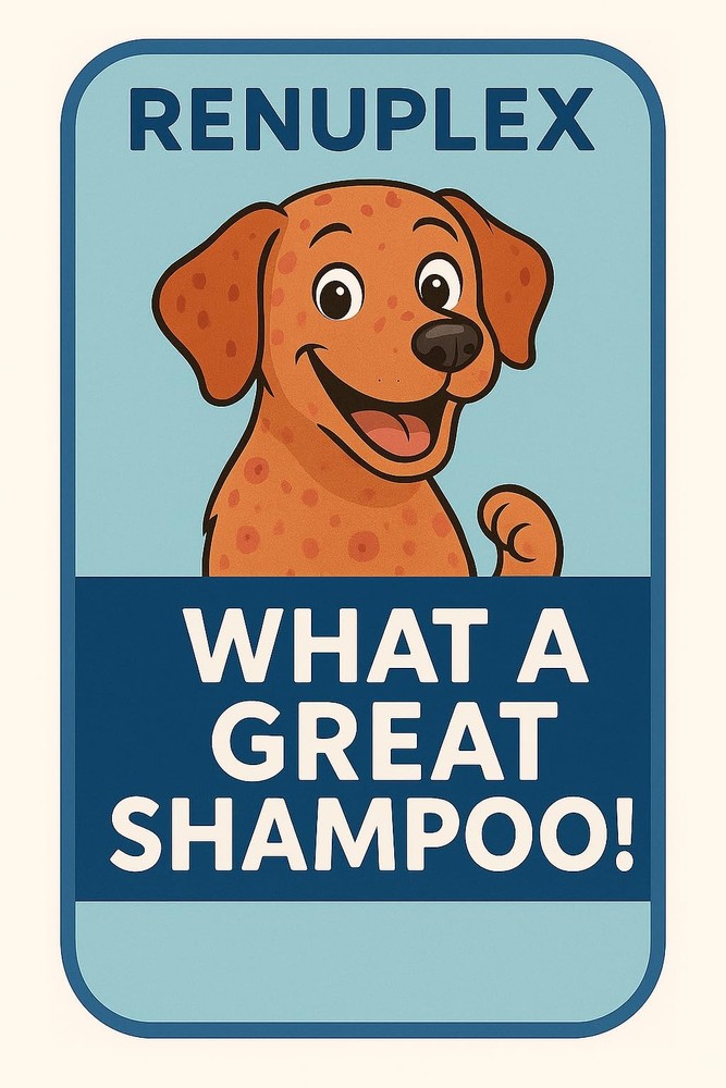 RenuPlex Extra Strength Dog Shampoo - Supports Skin Problems. Unconditional G...